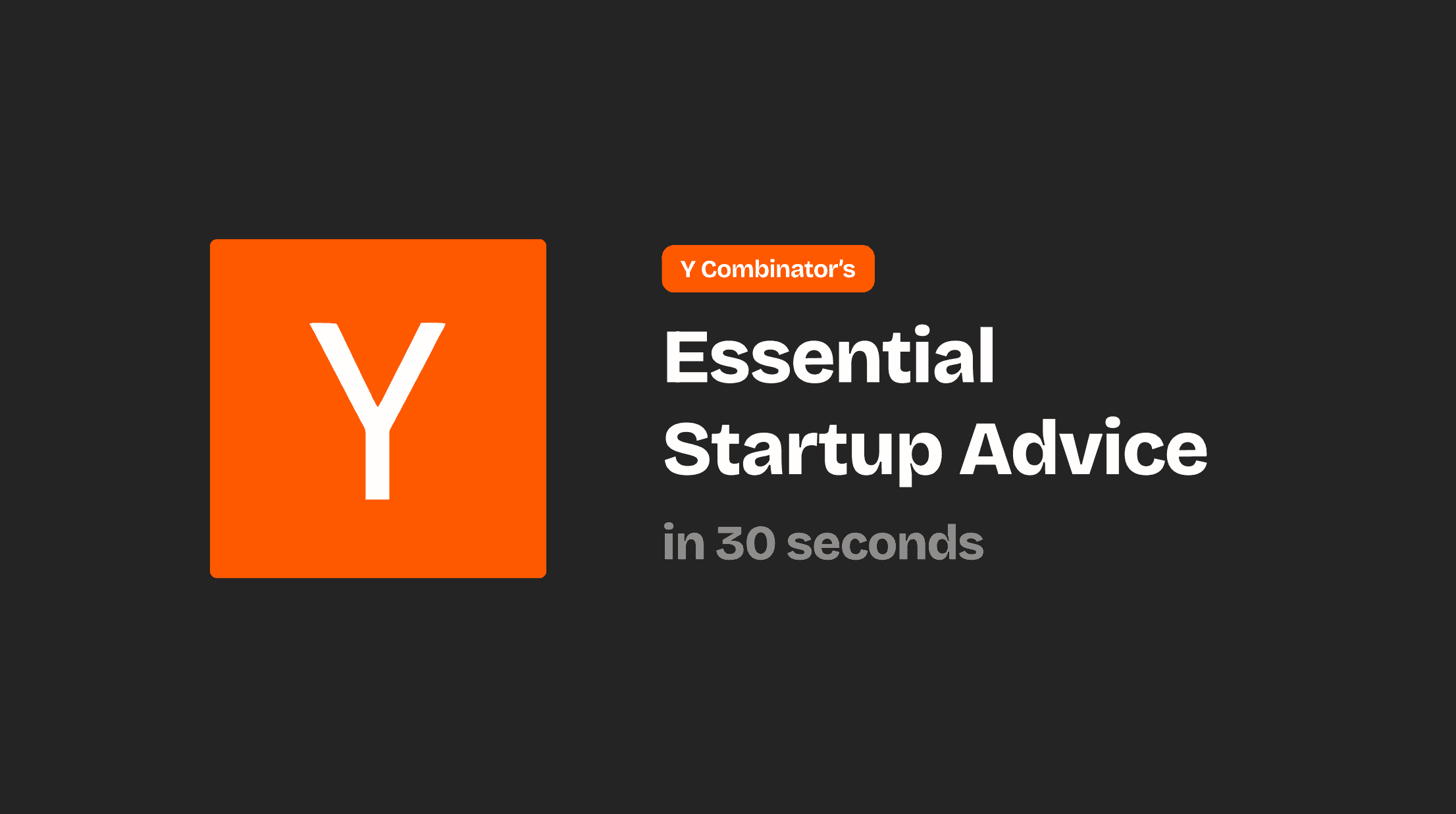 Essential Startup Advice template preview